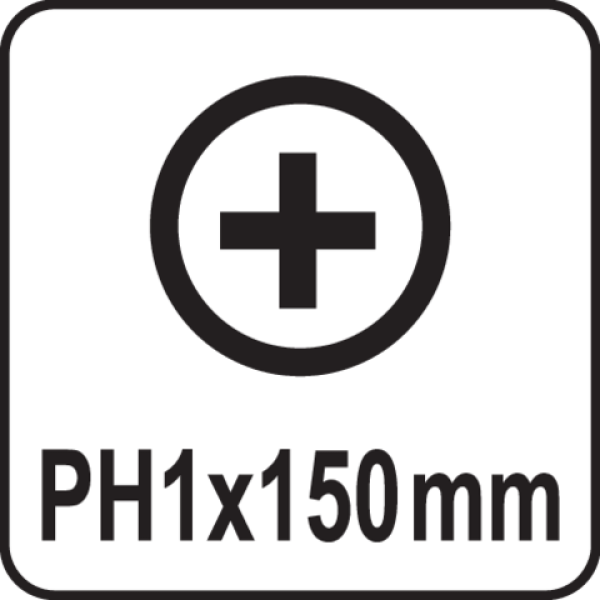 Викрутка з хрещатим шліцом Philips YATO PH1х150мм YT-25674