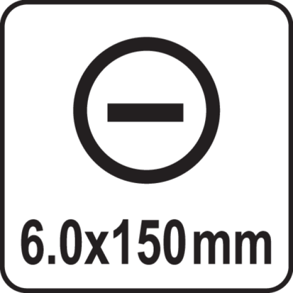 Викрутка з плоским шліцом Slotted YATO SL6х150мм YT-25659