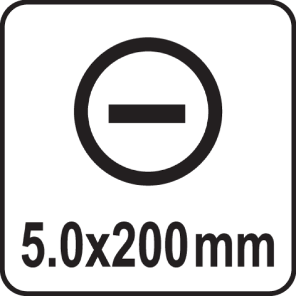 Викрутка з плоским шліцом Slotted YATO SL5х200мм YT-25655