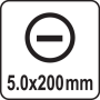 Викрутка з плоским шліцом Slotted YATO SL5х200мм YT-25655