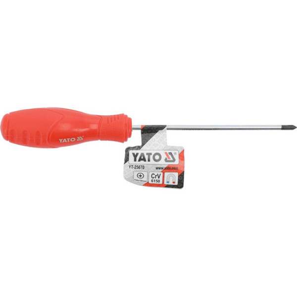 Викрутка з хрещатим шліцом Philips YATO PH0х100 мм YT-25670