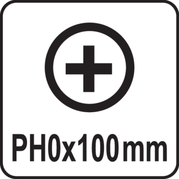 Викрутка з хрещатим шліцом Philips YATO PH0х100 мм YT-25670