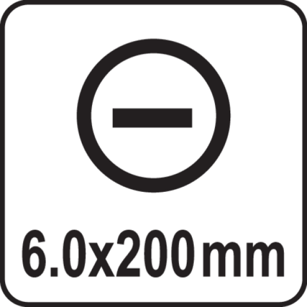 Викрутка з плоским шліцом Slotted YATO SL6х200мм YT-25660