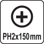 Викрутка з хрещатим шліцом Philips YATO PH2х150 мм YT-25679