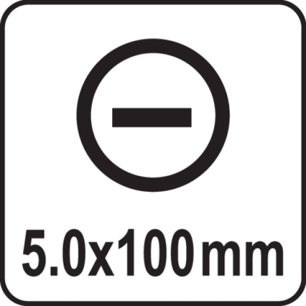 Викрутка з плоским шліцом Slotted YATO SL5х100 мм YT-25653