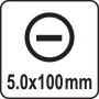 Викрутка з плоским шліцом Slotted YATO SL5х100 мм YT-25653