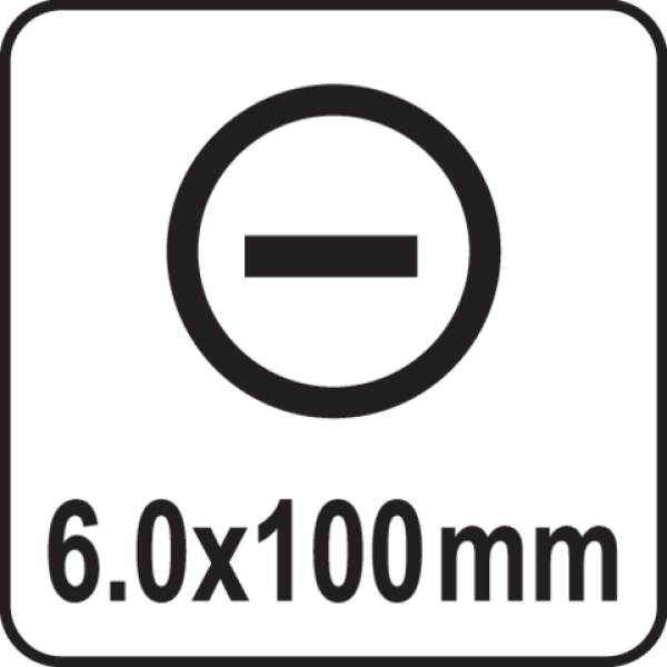 Викрутка з плоским шліцом Slotted YATO SL6х100 мм YT-25657