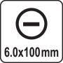 Викрутка з плоским шліцом Slotted YATO SL6х100 мм YT-25657