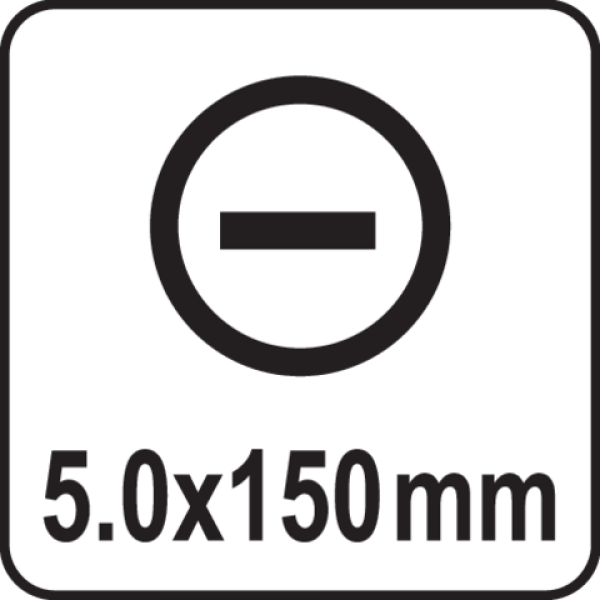 Викрутка з плоским шліцом Slotted YATO SL5х150мм YT-25654