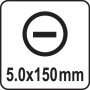 Викрутка з плоским шліцом Slotted YATO SL5х150мм YT-25654