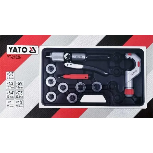 Розширювач мідних труб гідравлічний з різаком YATO 3/8"-9/8"(9,5-28,6 мм) YT-21826