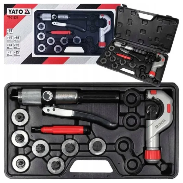 Розширювач мідних труб гідравлічний з різаком YATO 3/8"-9/8"(9,5-28,6 мм) YT-21826