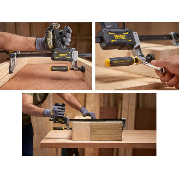 Струбцина самозатискна гібридна STANLEY FatMax 600 мм сила затиску 136/374кг FMHT83008-0