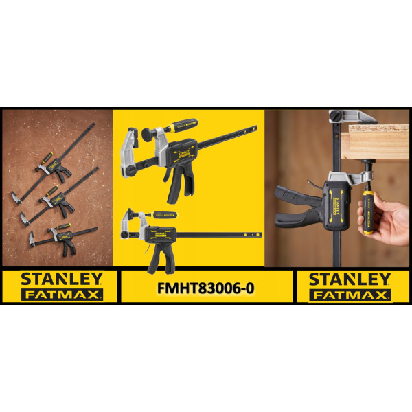 Струбцина самозатискна гібридна STANLEY FatMax 600 мм сила затиску 136/374кг FMHT83008-0