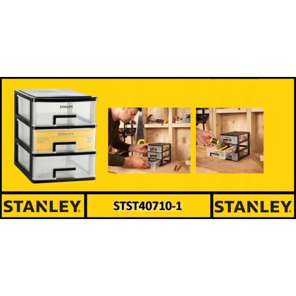 Ящик STANLEY ESSENTIAL розмір S вертикальний 3 висувні секції 21.5х15.1х18.9см STST40710-1