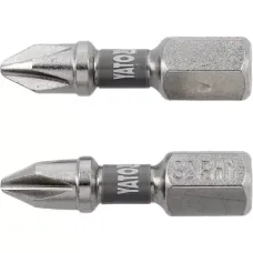 Насадка отверточная  PH1х25мм шпиндель HEX 1/4" никелированная YATO 2шт. YT-78000
