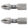 Насадка отверточная PH2х25мм шпиндель HEX 1/4" никелированная YATO 2шт. YT-78001