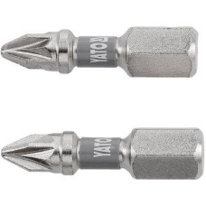 Насадка отверточная PZ1х25мм шпиндель HEX 1/4"  никелированная YATO 2шт. YT-78003
