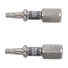 Насадка викруткова "TORX" T10х25мм шпіндель HEX 1/4" нікельована YATO 2 шт. YT-78011
