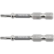 Насадка викруткова "TORX" T10х50мм шпиндель HEX 1/4" нікельована YATO 2 шт. YT-78031
