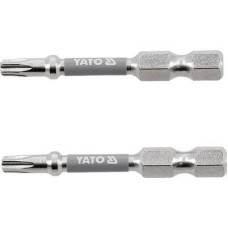 Насадка отверточная "TORX" T20х50мм шпиндель HEX 1/4" никелированная YATO 2шт YT-78033