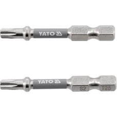 Насадка отверточная "TORX" T25х50мм шпиндель HEX 1/4" никелированная YATO 2шт. YT-78034