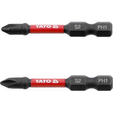 Насадка викруткова ударна PH1х50мм шпиндель HEX 1/4" YATO 2 шт. YT-78040