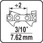 Пила ланцюгова акумуляторна YATO 18В Li-Ion 2 А·год Шина 7"/17.6 см 31звужено YT-828133