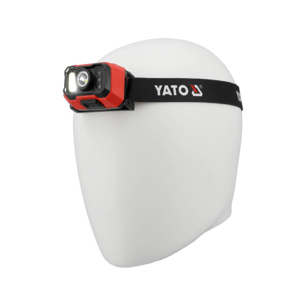 Ліхтар акумуляторний налобний із датчиком руху YATO 8 Вт Li-Po 3.7 В 1.2 Агод 1000 Лм YT-085942