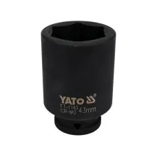 Головка торцева ударна 6-гранна 3/4" глибока 90 мм YATO 43 мм YT-1143