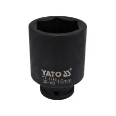 Головка торцева ударна 6-гранна 3/4" глибока 90 мм YATO 46 мм YT-1146