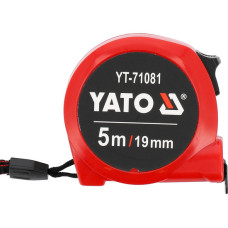 Рулетка измерительная 5м x 19мм YATO стальная лента метрическая шкала YT-71081