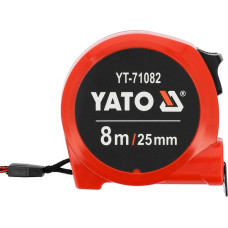 Рулетка измерительная 8м x 25мм YATO стальная лента миллиметровая шкала YT-71082