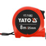 Рулетка измерительная 8м x 25мм YATO стальная лента миллиметровая шкала YT-71082