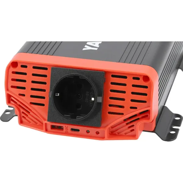 Перетворювач напруги YATO з 12 В DC на 230 В 300 Вт/600 Вт AC USB чиста синусоїда YT-81481