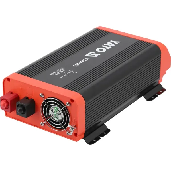Перетворювач напруги YATO з 12 В DC на 230 В 1 кВт/2 кВт AC USB чиста синусоїда YT-81483