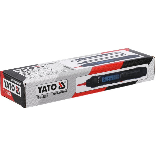 Мультиметр для вимірювання електролектр. параметрів YATO LCD-дисплей 0.8- 600В AC/DC кабель 93 см YT-730822 YT-730822
