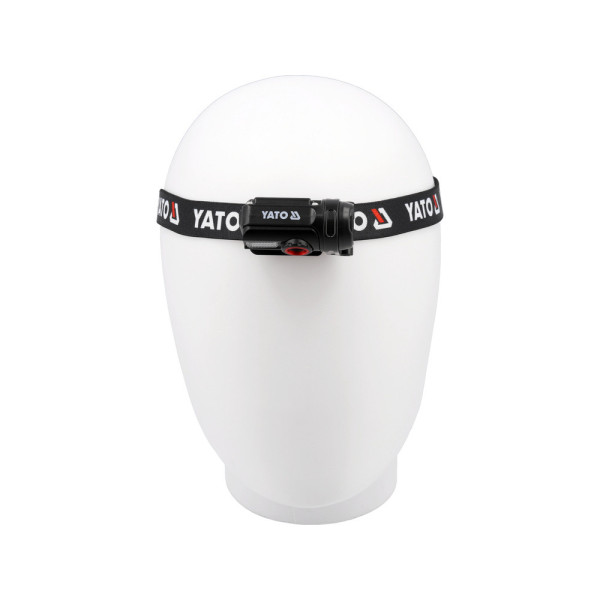 Ліхтар налобний акумуляторний YATO Li-Po 3.7 В 0.35 А·год 6режимів льон.85/50/30/20 м YT-085944 YT-085944
