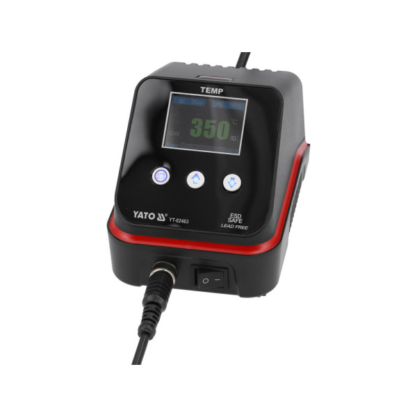Паяльна станція мережева 110-230В YATO 192 Вт 90-500 °C жало тип C245 LCD табло YT-82463 YT-82463