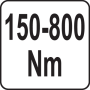 Ключ динамометричний квадрат 3/4" 150-800 Нм YATO 1155-1175 мм YT-07711 YT-07711