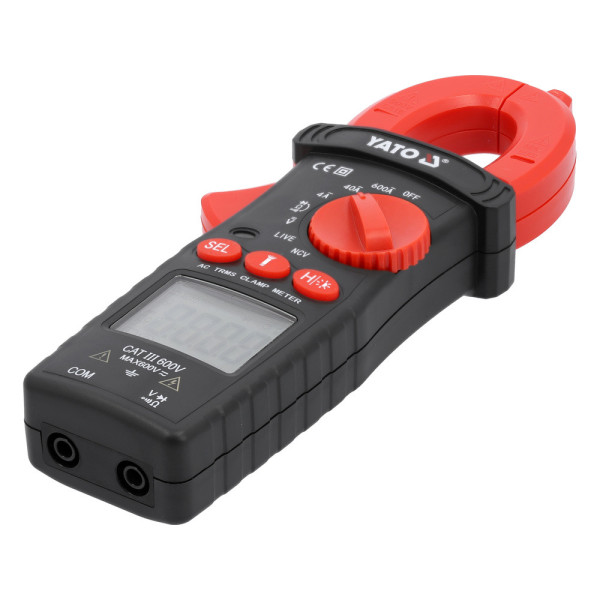 Мультиметр-клещі TRUE RMS-електр. параметрів YATO AC/DC 0-600А 0-600 В YT-730935 YT-730935
