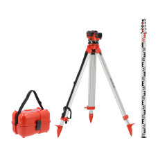 Нівелір оптичний зі штативом і рейкою YATO Ø38мм х32 радіус дій 0.5-50 мYT-30553 YT-30553