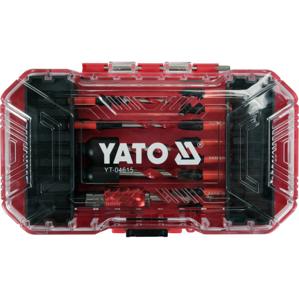 Набір насадок викруткових ударних PH/PZ/Torx 1/4" свердла 4-10 мм YATO 18 елем.YT-04615 YT-04615