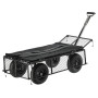 Тележка приусадебная до 450кг с откидными бортами и поворотной осью YATO 130х59х66см YT-86970 YT-86970