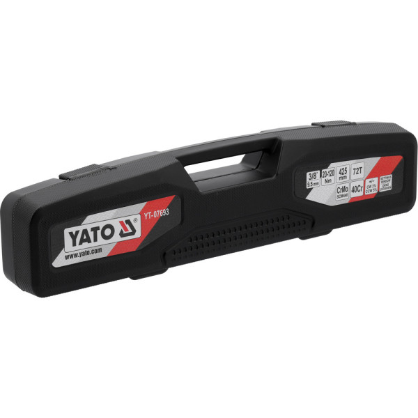 Динамометричний ключ 3/8" 20-120 Нм з вікном регулювання YATO 425 мм YT-07693 YT-07693