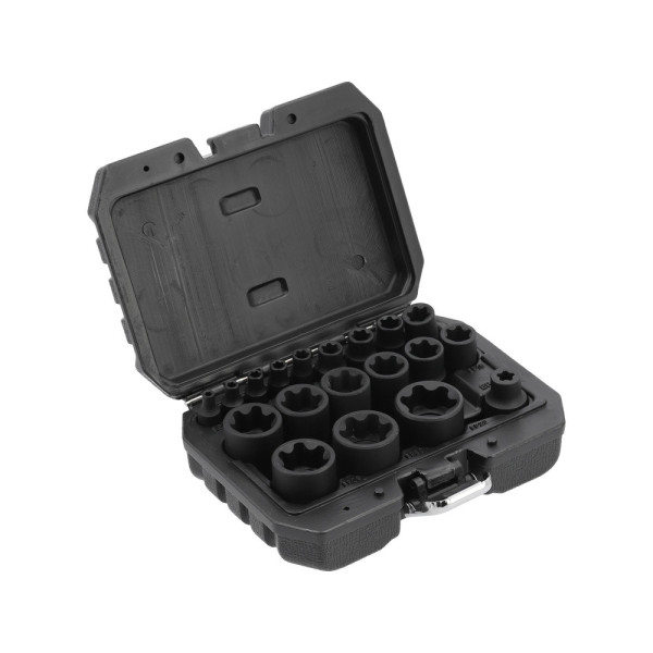 Набор головок торцевых TORX Plus Е4-Е32 YATO квадрат 1/4"/3/8"/1/2" 19 шт.YT-05197 YT-05197