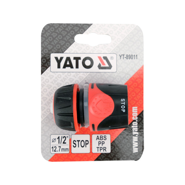 Муфта швидкознімна з функцією STOP для водяних шлангів 1/2" YATO YT-89011 YT-89011