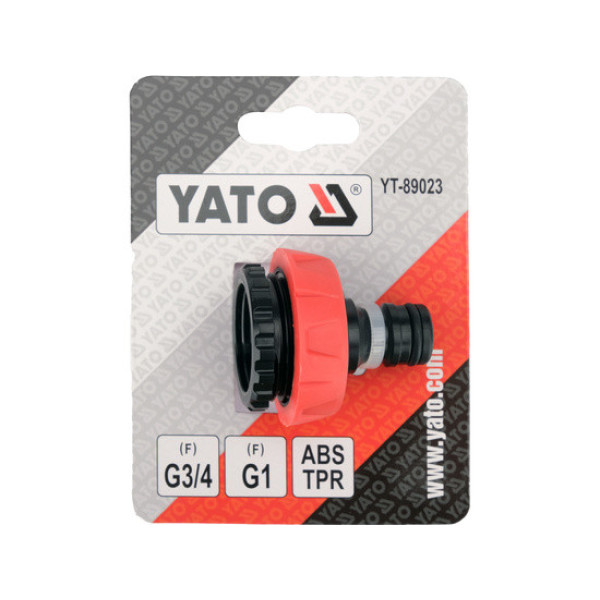 Адаптер з'єднувальний водяних шлангів 3/4"-1" з краном YATO YT-89023 YT-89023