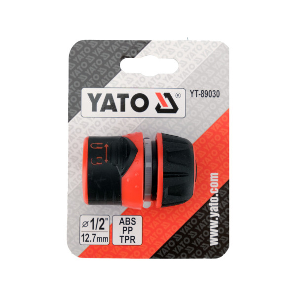 Муфта быстросъемная с фиксацией для водяных шлангов 1/2"  YATO YT-89030 YT-89030