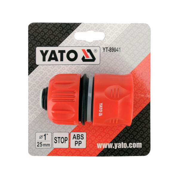 Муфта быстросъемная с функцией "STOP" для водяных шлангов 1" YATO YT-89041 YT-89041